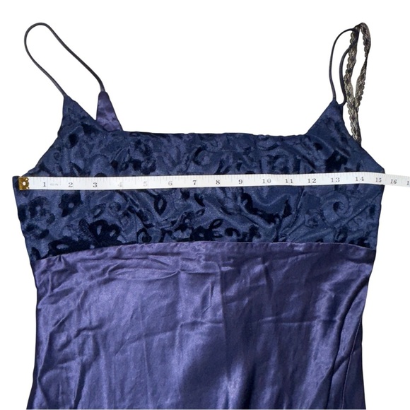 Step In Out Midnight Purple Velvet Satin Grunge Glam Dark Romantic Slip Gown - Picture 14 of 14